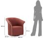 Fauteuil en tissu Siena 83.5 x 66 x 80 cm - MAU-0576
