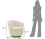 Fauteuil en tissu Torino 70 x 72 x 75 cm - MAU-0579