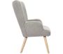 Fauteuil en tissu bouclette et bois Rhea - 159
