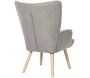 Fauteuil en tissu bouclette et bois Rhea - 6