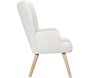Fauteuil en tissu bouclette et bois Rhea - 159