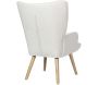 Fauteuil en tissu bouclette et bois Rhea - 6