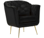 Fauteuil en tissu capitonné Budapest 88 x 83 x 91 cm