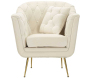 Fauteuil en tissu capitonné Budapest 88 x 83 x 91 cm - 499