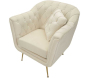 Fauteuil en tissu capitonné Budapest 88 x 83 x 91 cm - 6