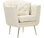 Fauteuil en tissu capitonné Budapest 88 x 83 x 91 cm