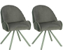 Fauteuil en tissu côtelé Sedia (Lot de 2)