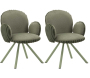 Fauteuil en tissu côtelé Stockholm (Lot de 2)