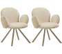 Fauteuil en tissu côtelé Stockholm (Lot de 2)
