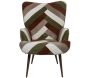 Fauteuil en tissu côtelé patchwork Scott - CMP-5228