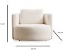 Fauteuil en tissu crème Wing - ASI-0574