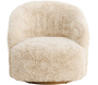 Fauteuil en tissu fluffy Astru 75 x 70 x 75 cm - VEN-1117
