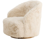 Fauteuil en tissu fluffy Astru 75 x 70 x 75 cm - 479