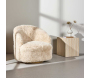 Fauteuil en tissu fluffy Astru 75 x 70 x 75 cm - VENTURE HOME