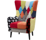 Fauteuil en tissu patchwork Imperial 73 x 79 x 106 cm - 5