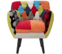 Fauteuil en tissu patchwork 71 x 63 x 78 cm - 329
