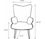 Fauteuil en tissu patchwork vintage Helsinki - CMP-3627