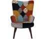 Fauteuil en tissu patchwork vintage Helsinki - 269
