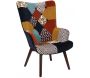 Fauteuil en tissu patchwork vintage Helsinki
