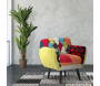 Fauteuil en tissu patchwork 71 x 63 x 78 cm - MAURO FERRETTI