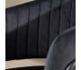 Fauteuil en tissu velours et acier noir Selma - 7