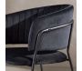 Fauteuil en tissu velours et acier noir Selma - 8