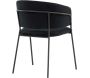 Fauteuil en tissu velours et acier noir Selma - 5