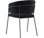 Fauteuil en tissu velours et acier noir Selma - 6