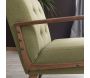 Fauteuil en tissu vert Kemer - 7