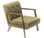 Fauteuil en tissu vert Kemer