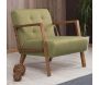 Fauteuil en tissu vert Kemer - HANAH HOME