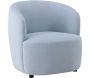 Fauteuil en tissus bleu Bobbo
