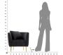 Fauteuil en tisu matelassé Bucarest 76 x 74 x 71 cm - MAU-0384