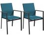 Fauteuils de jardin empilables Delia (Lot de 2)
