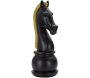 Figurine échec décoratif en polyrésine noire et dorée - 52,90