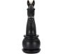 Figurine échec décoratif en polyrésine noire et dorée - 6