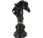Figurine échec décoratif en polyrésine noire et dorée