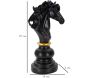 Figurine échec décoratif en polyrésine noire et dorée - MAU-0242