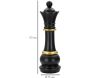 Figurine échec décoratif en polyrésine noire et dorée - MAU-0243