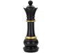 Figurine échec décoratif en polyrésine noire et dorée