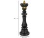 Figurine échec décoratif en polyrésine noire et dorée - MAU-0241