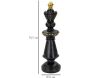 Figurine échec décoratif en polyrésine noire et dorée - MAU-0240