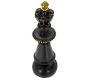 Figurine échec décoratif en polyrésine noire et dorée - 33,90