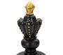 Figurine échec décoratif en polyrésine noire et dorée - 6