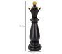 Figurine échec décoratif en polyrésine noire et dorée - MAU-0239