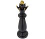 Figurine échec décoratif en polyrésine noire et dorée - 36,90