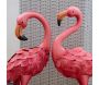 Flamant rose en métal laqué mat (Lot de 2) - AUB-2830