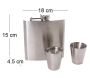 Flasque à whisky en inox avec 2 gobelets - SIL
