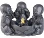 Fontaine en polyrésine trio bouddha