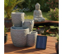 Fontaine de jardin solaire 4 étages 39 x 33 x 47 cm - Stonelite